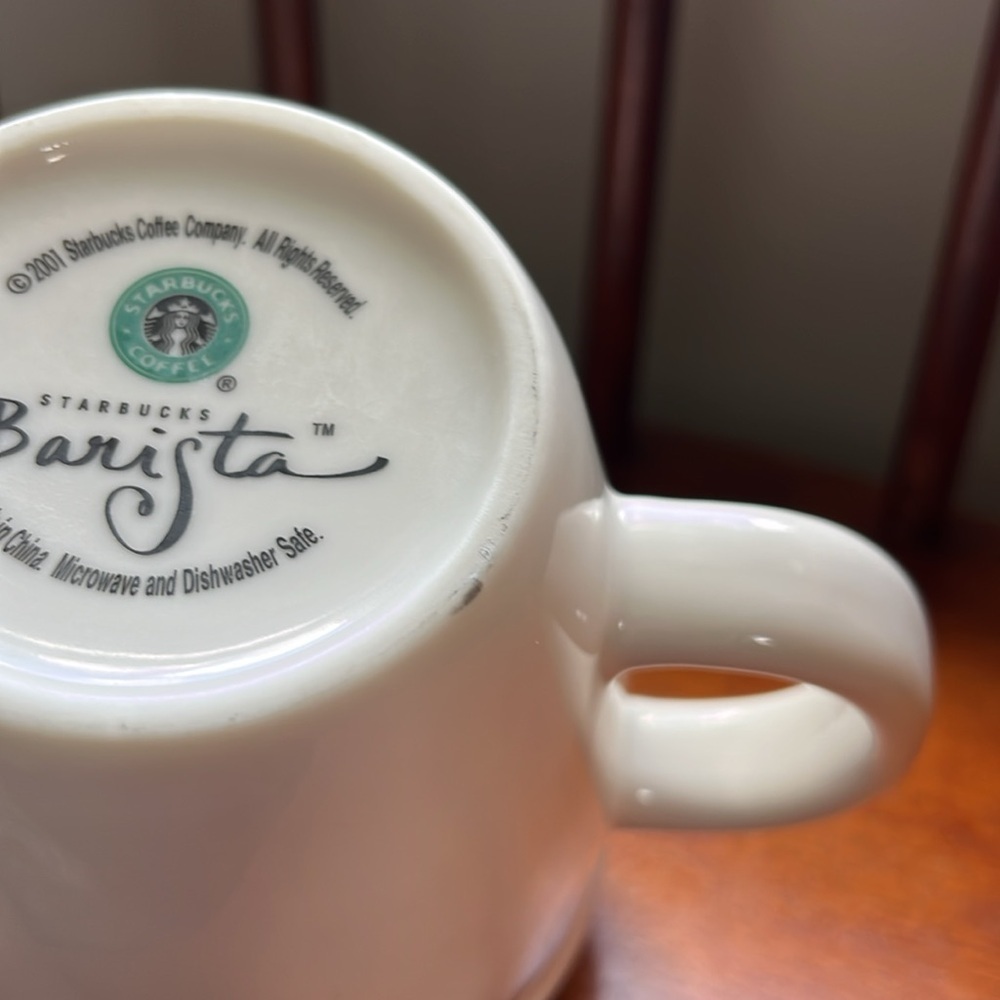 Starbucks Barista 2001 Classic White Mug - Picture 9 of 10